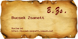 Bucsek Zsanett névjegykártya